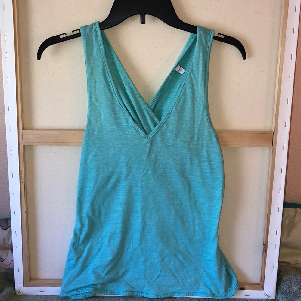 Turquoise crossover back tank